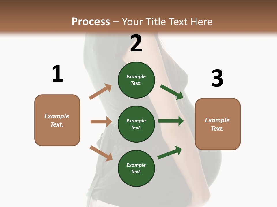 The Pregnant Female On A White Background PowerPoint Template