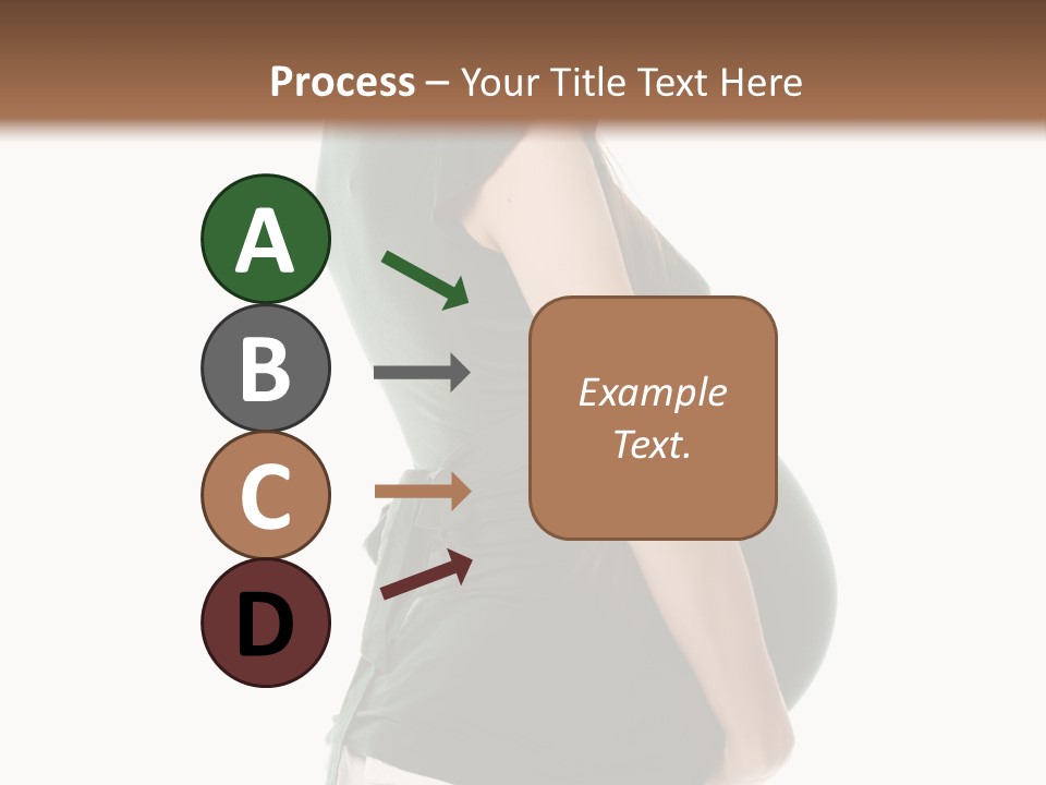The Pregnant Female On A White Background PowerPoint Template