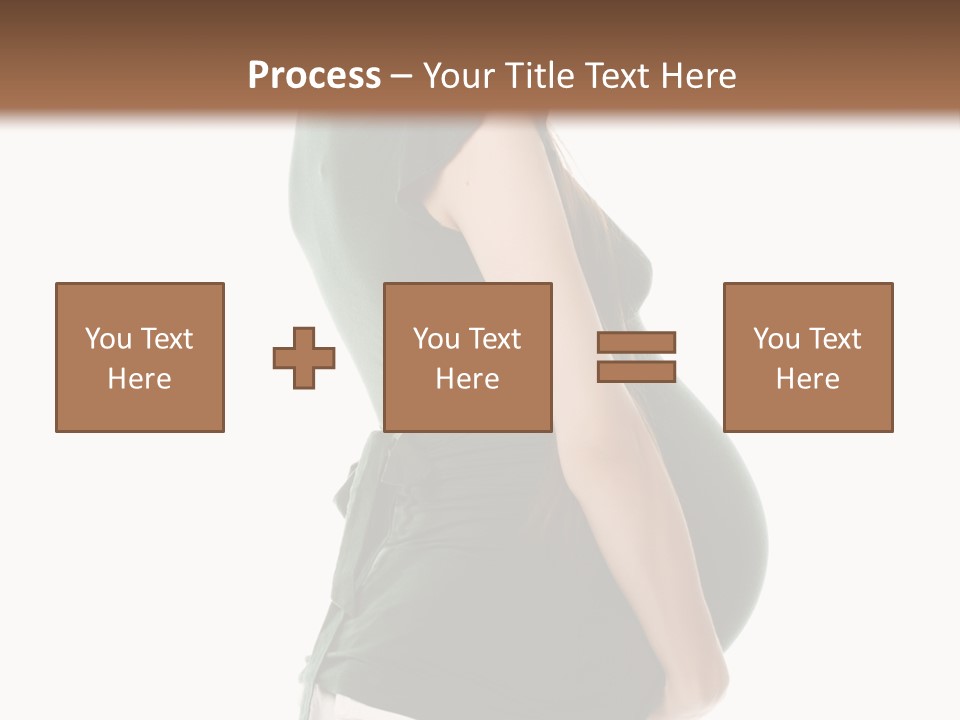 The Pregnant Female On A White Background PowerPoint Template