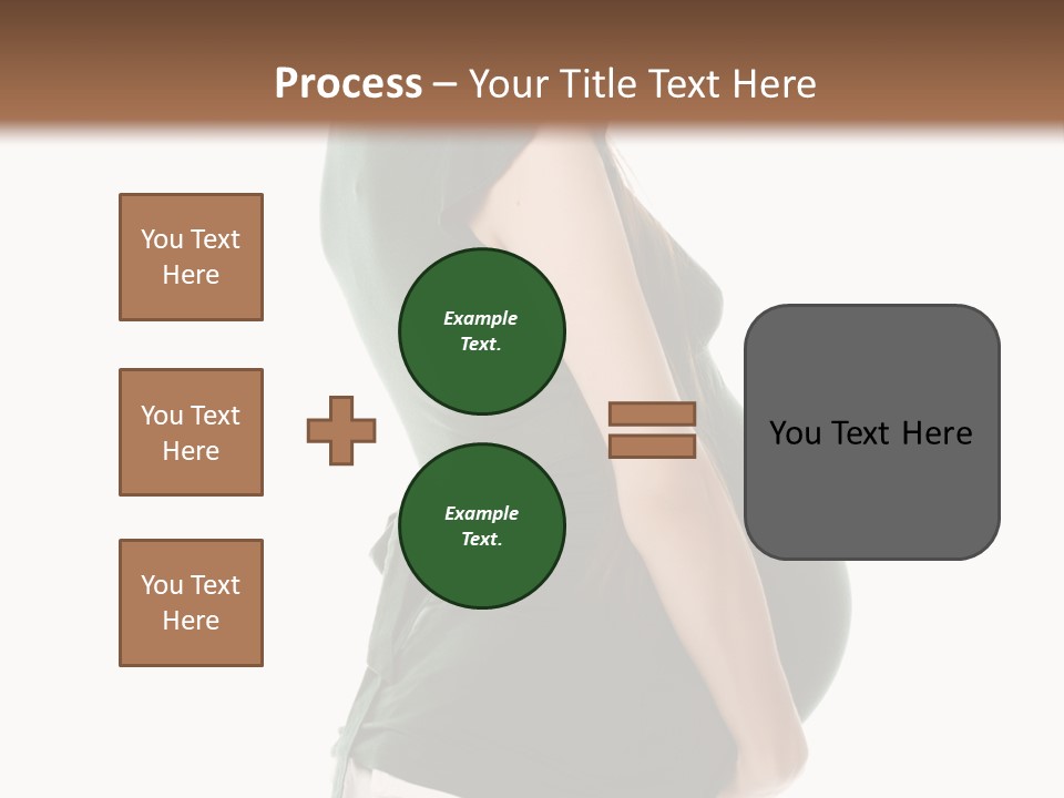 The Pregnant Female On A White Background PowerPoint Template