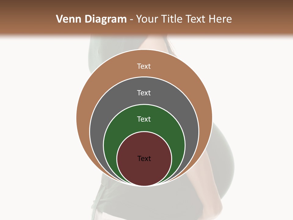 The Pregnant Female On A White Background PowerPoint Template