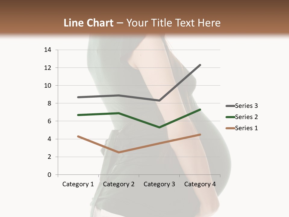 The Pregnant Female On A White Background PowerPoint Template