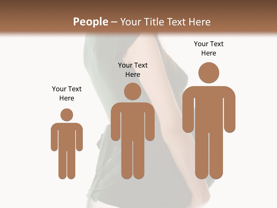 The Pregnant Female On A White Background PowerPoint Template