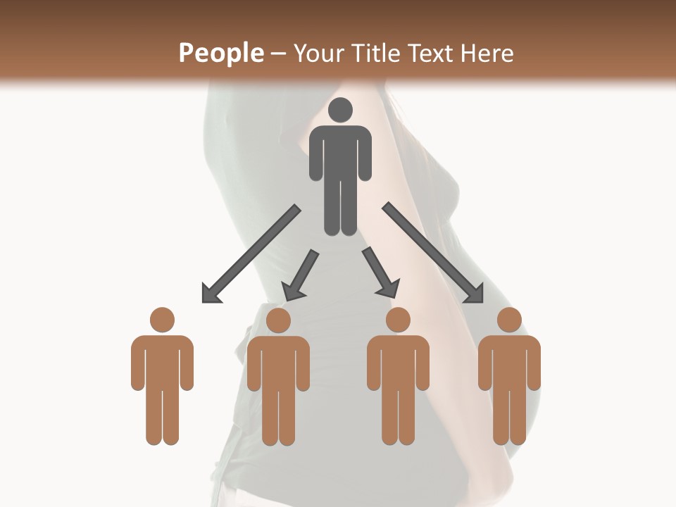 The Pregnant Female On A White Background PowerPoint Template