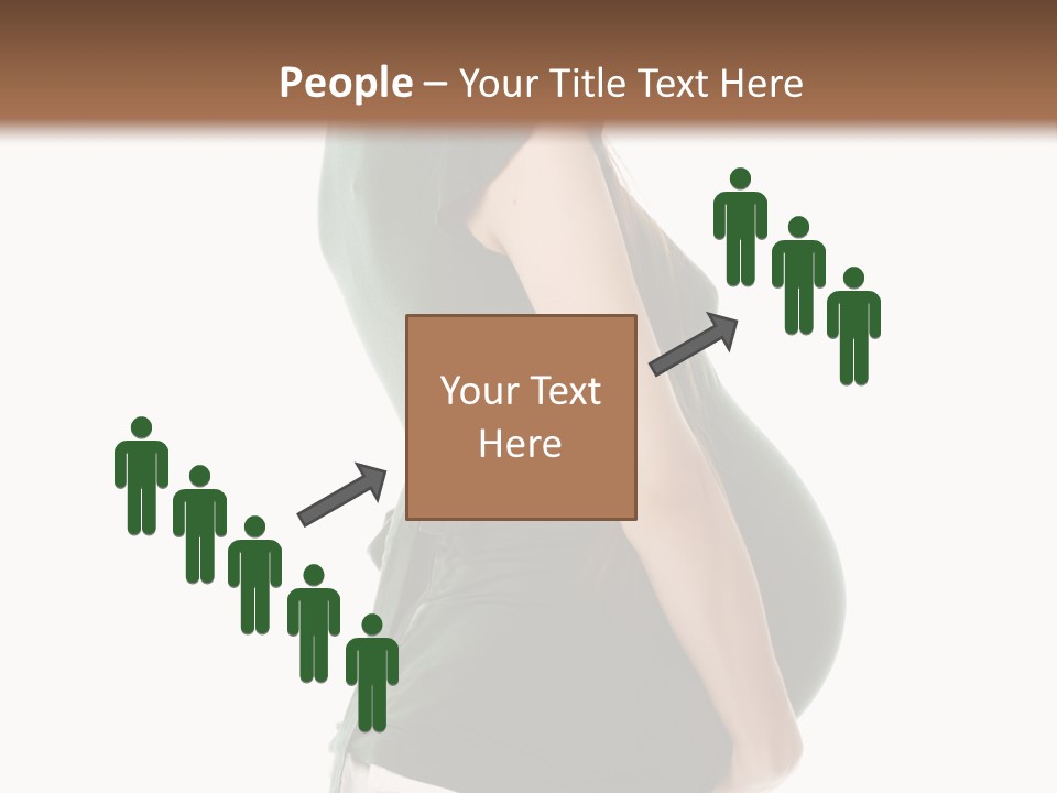 The Pregnant Female On A White Background PowerPoint Template