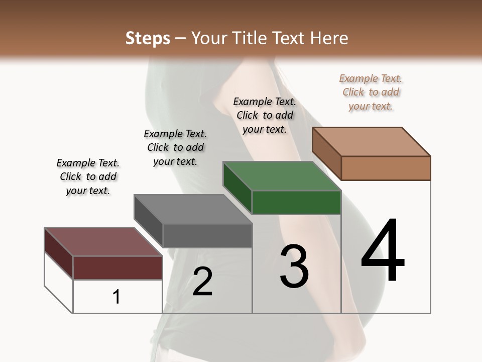 The Pregnant Female On A White Background PowerPoint Template