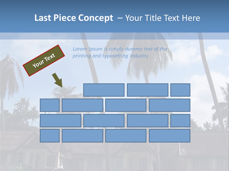 Bungalows At A Tropical Resort PowerPoint Template