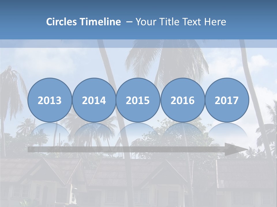 Bungalows At A Tropical Resort PowerPoint Template