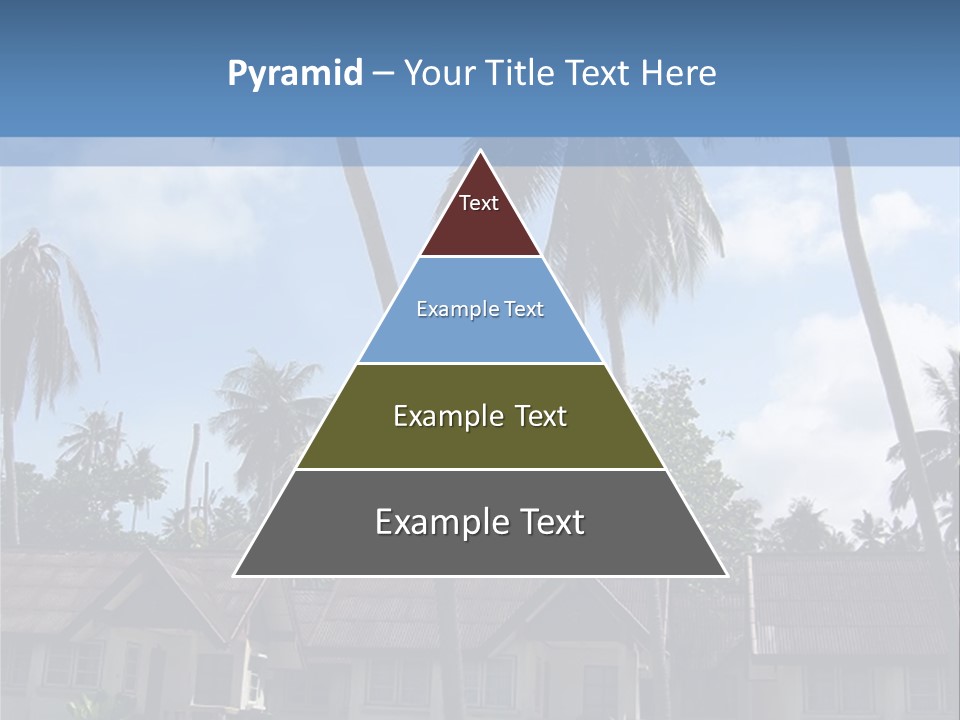 Bungalows At A Tropical Resort PowerPoint Template