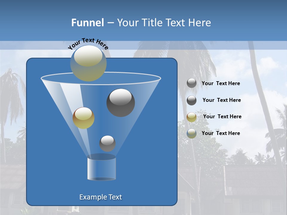 Bungalows At A Tropical Resort PowerPoint Template