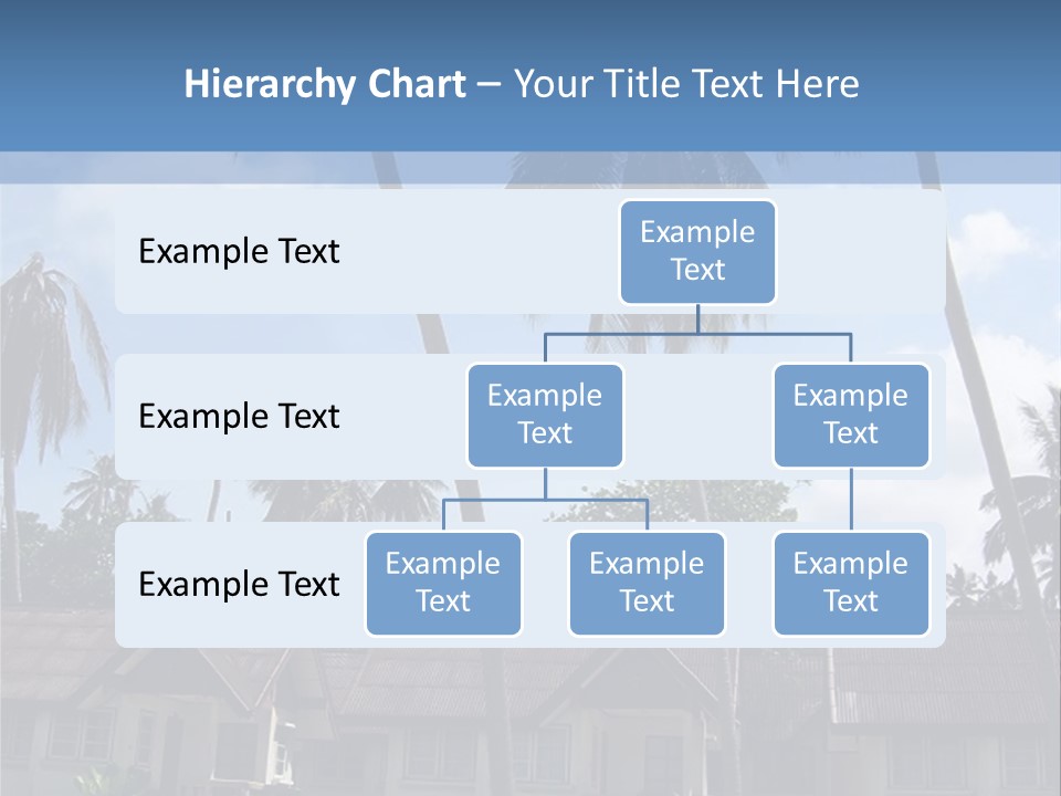 Bungalows At A Tropical Resort PowerPoint Template