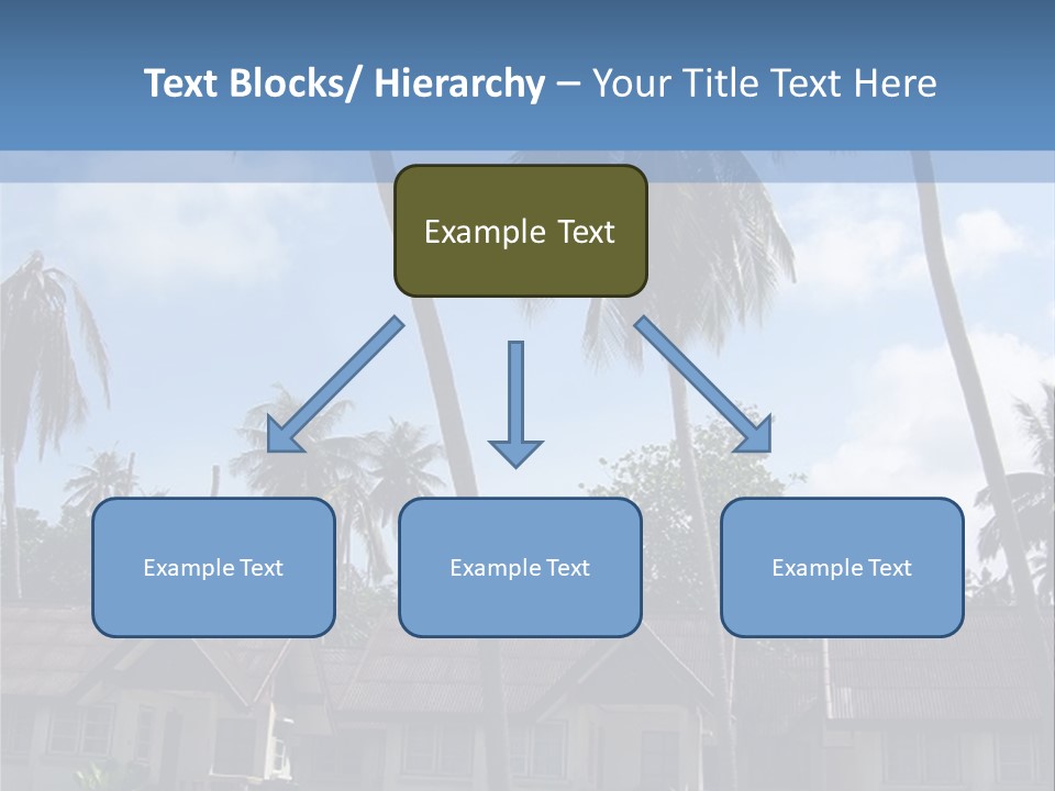Bungalows At A Tropical Resort PowerPoint Template