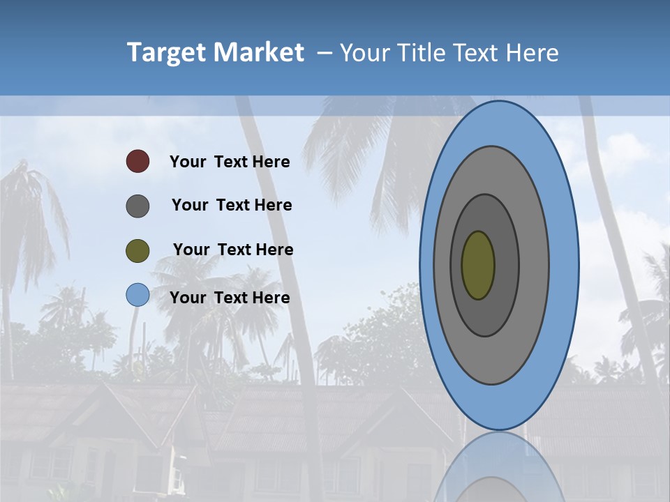 Bungalows At A Tropical Resort PowerPoint Template