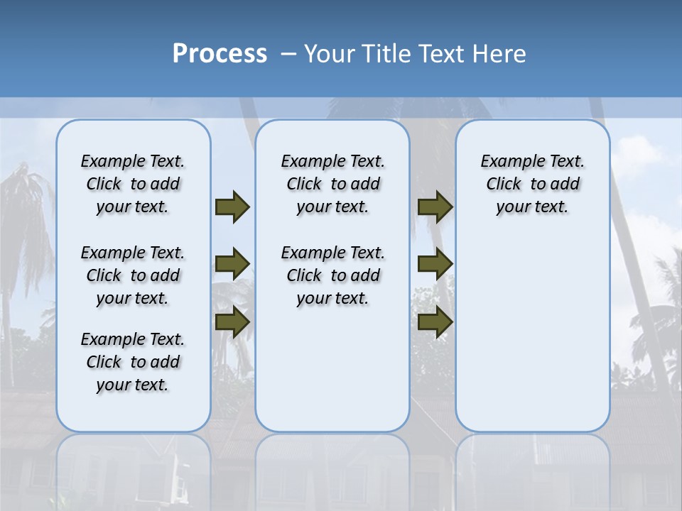 Bungalows At A Tropical Resort PowerPoint Template
