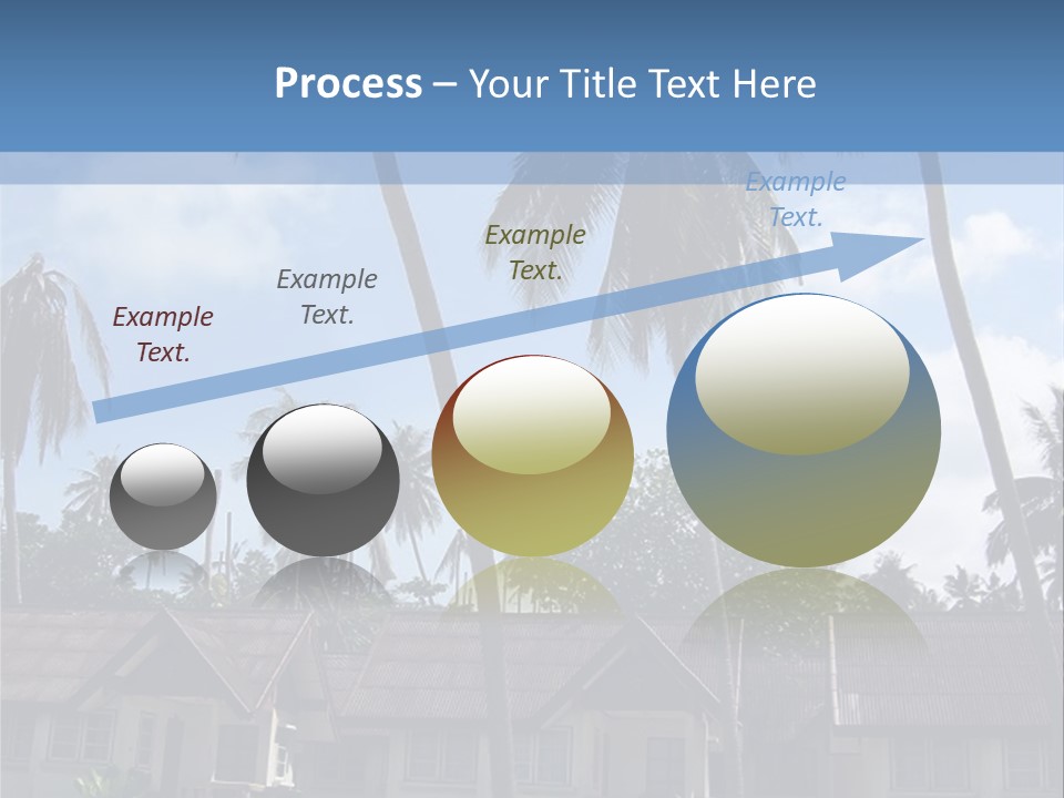 Bungalows At A Tropical Resort PowerPoint Template