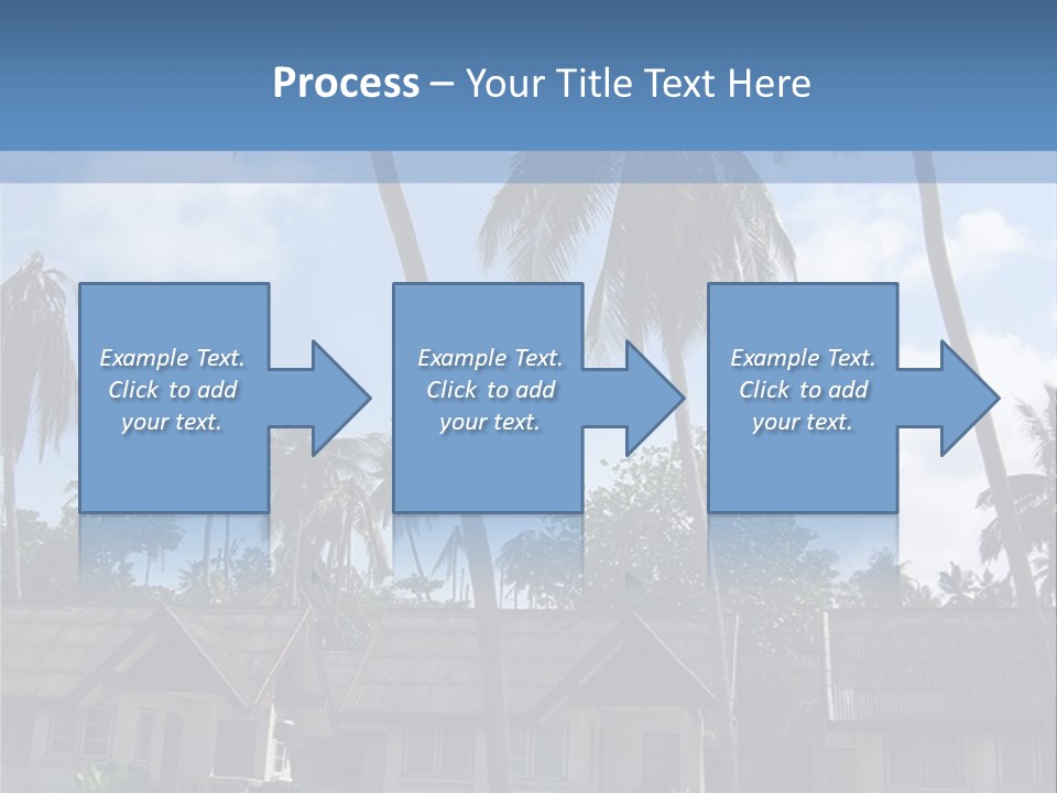 Bungalows At A Tropical Resort PowerPoint Template