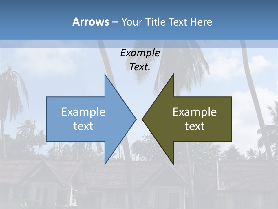 Bungalows At A Tropical Resort PowerPoint Template