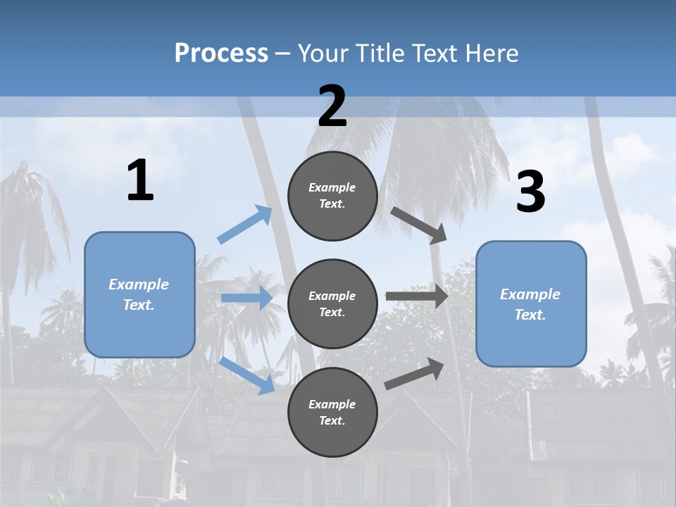Bungalows At A Tropical Resort PowerPoint Template