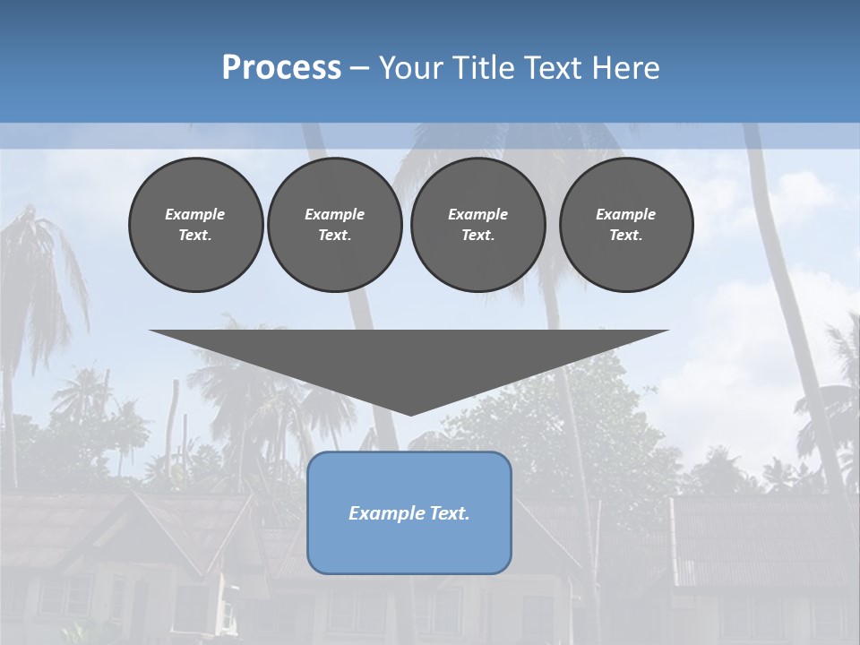 Bungalows At A Tropical Resort PowerPoint Template