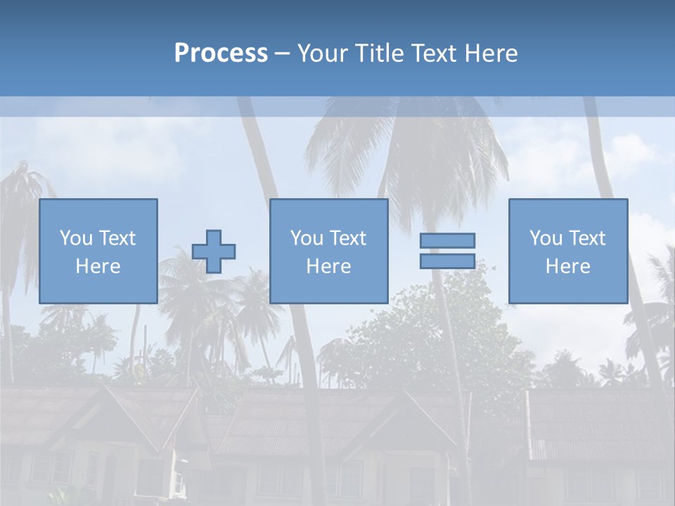 Bungalows At A Tropical Resort PowerPoint Template