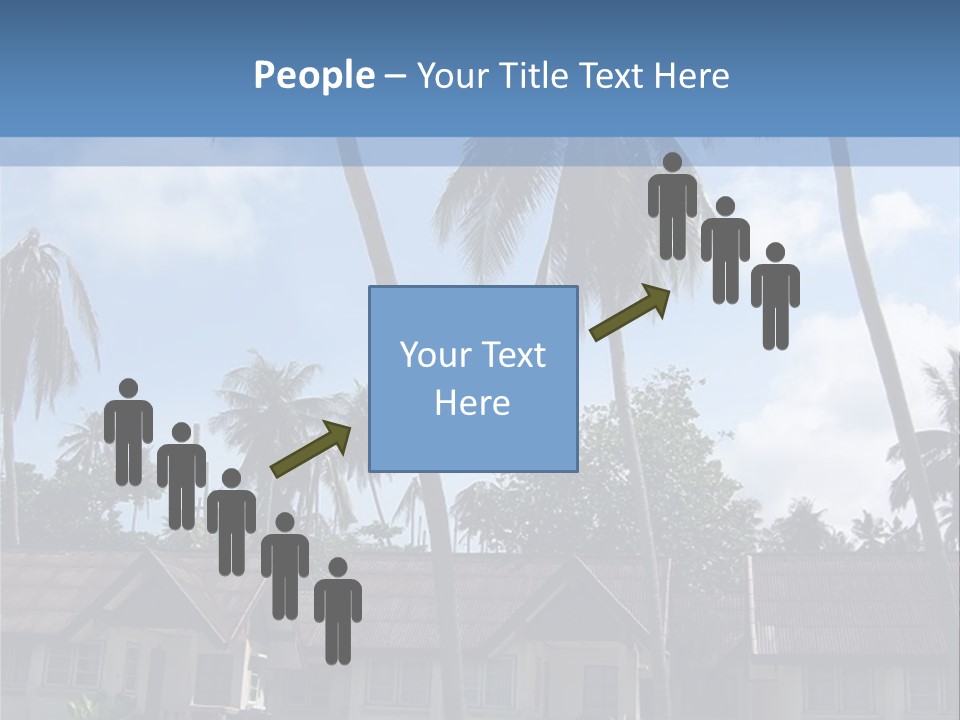 Bungalows At A Tropical Resort PowerPoint Template