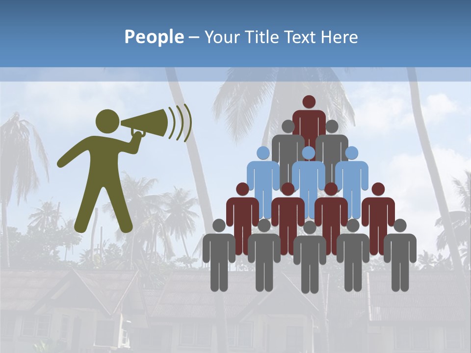 Bungalows At A Tropical Resort PowerPoint Template