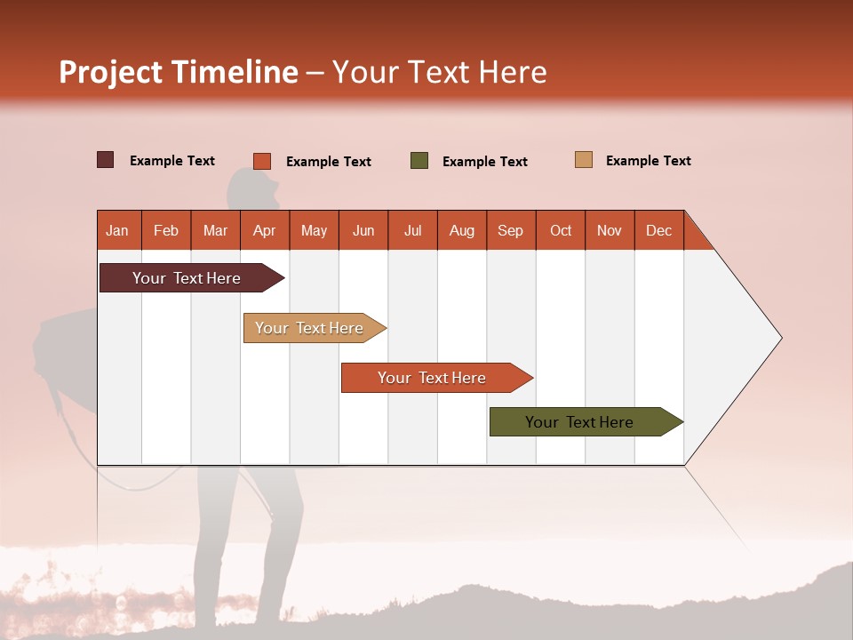 Surfer About To Enter The Surf At Sunset On A Cliff In Santa Cruz, Ca. PowerPoint Template