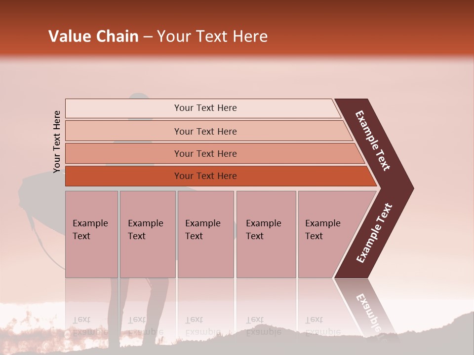 Surfer About To Enter The Surf At Sunset On A Cliff In Santa Cruz, Ca. PowerPoint Template