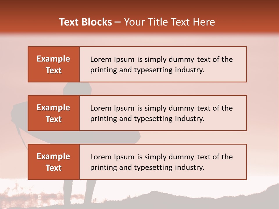 Surfer About To Enter The Surf At Sunset On A Cliff In Santa Cruz, Ca. PowerPoint Template