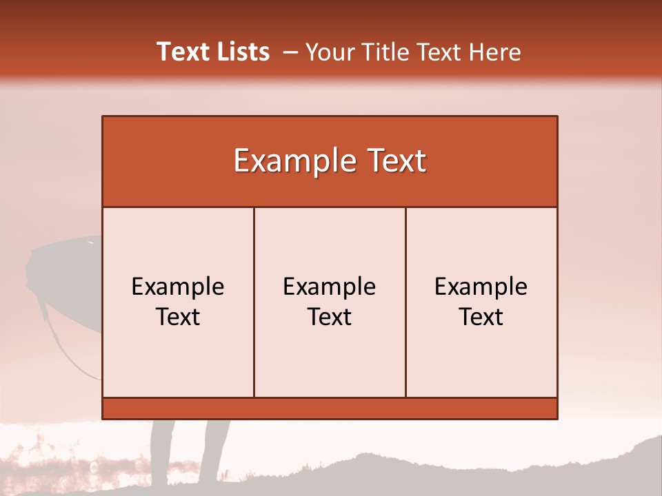 Surfer About To Enter The Surf At Sunset On A Cliff In Santa Cruz, Ca. PowerPoint Template
