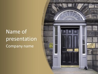 Front Door, Scotland, Uk PowerPoint Template