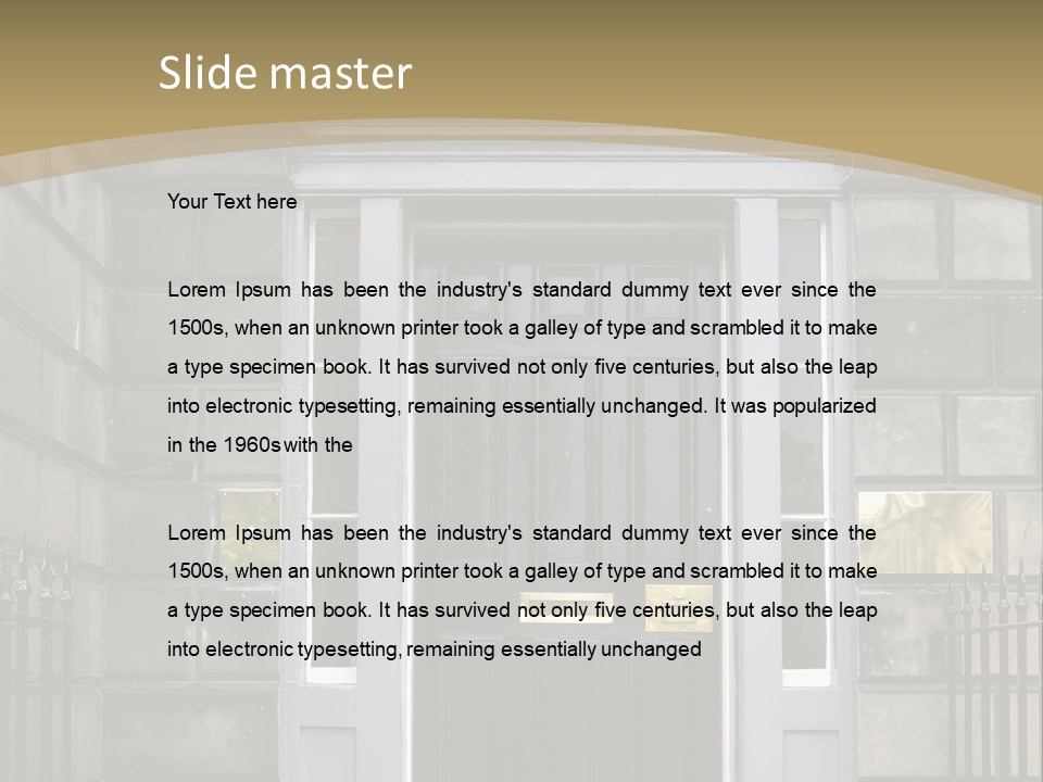 Front Door, Scotland, Uk PowerPoint Template