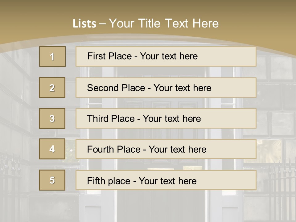 Front Door, Scotland, Uk PowerPoint Template