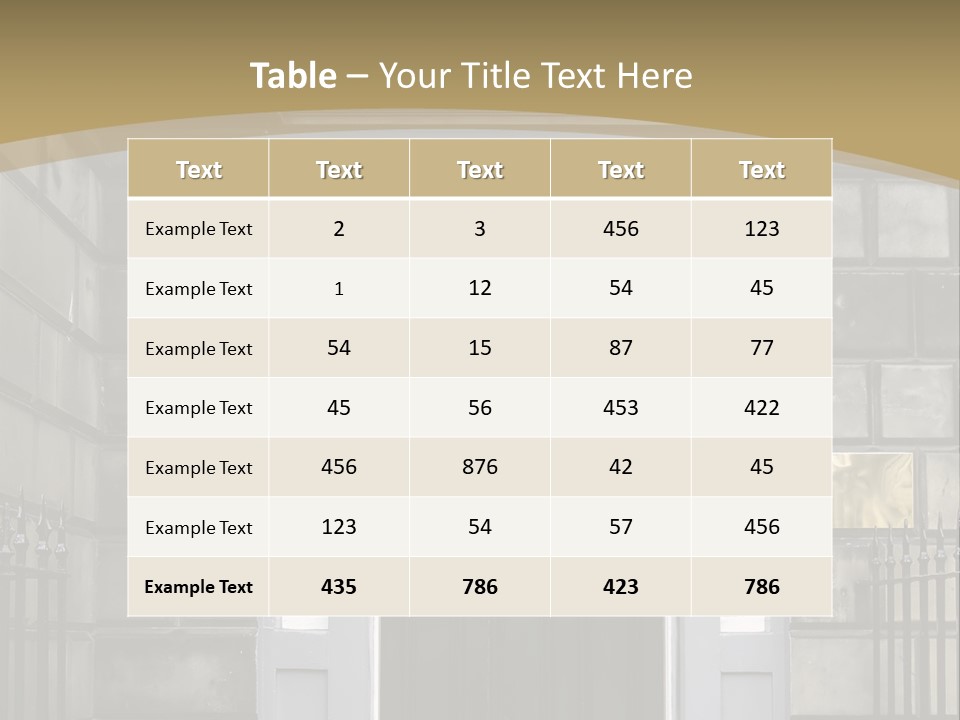 Front Door, Scotland, Uk PowerPoint Template