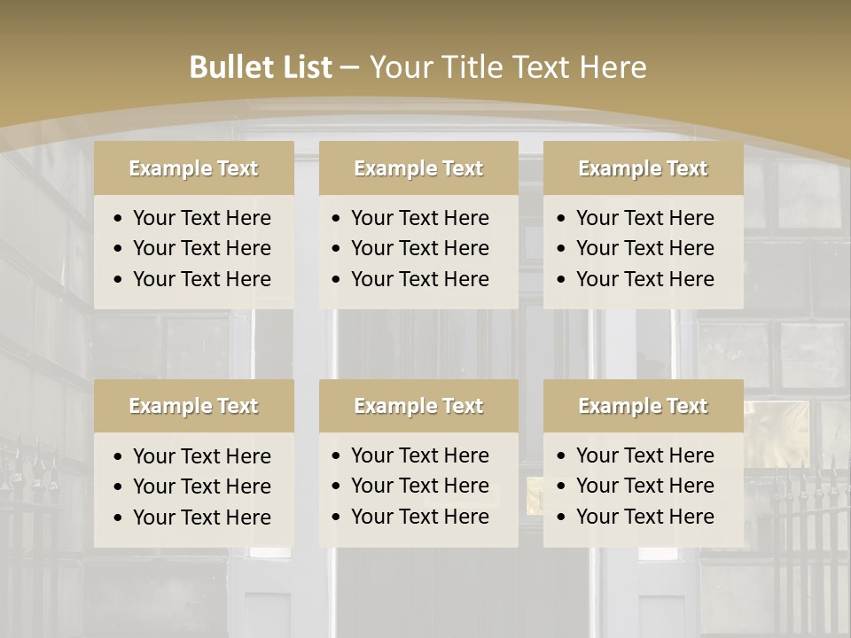 Front Door, Scotland, Uk PowerPoint Template