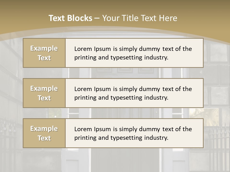 Front Door, Scotland, Uk PowerPoint Template