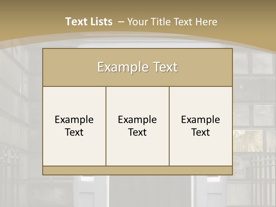 Front Door, Scotland, Uk PowerPoint Template