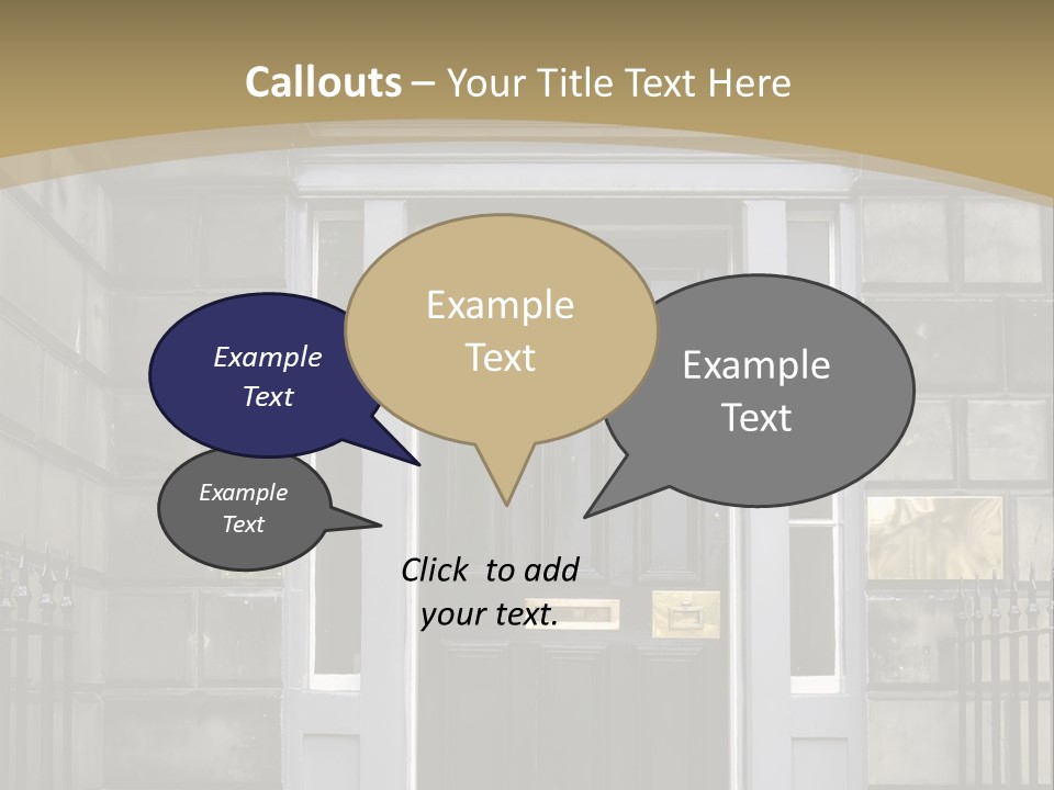Front Door, Scotland, Uk PowerPoint Template