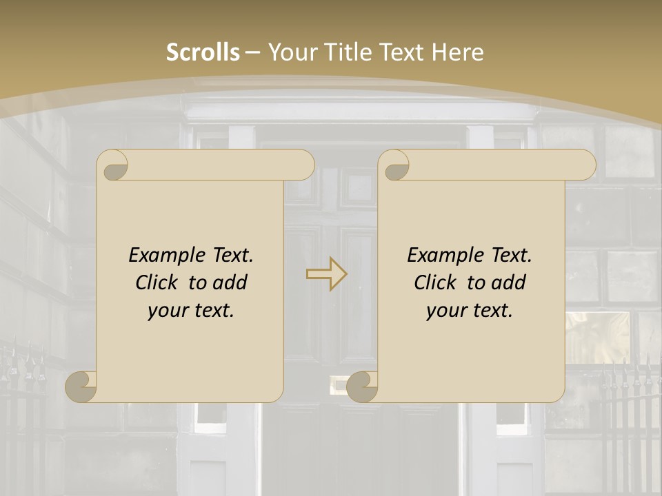 Front Door, Scotland, Uk PowerPoint Template