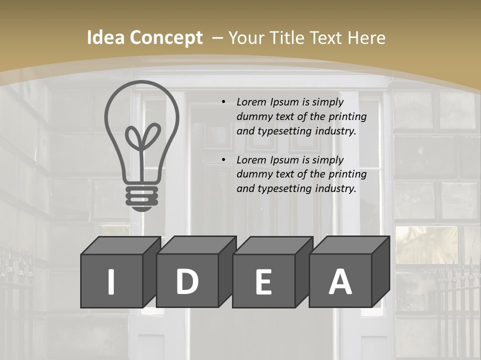 Front Door, Scotland, Uk PowerPoint Template