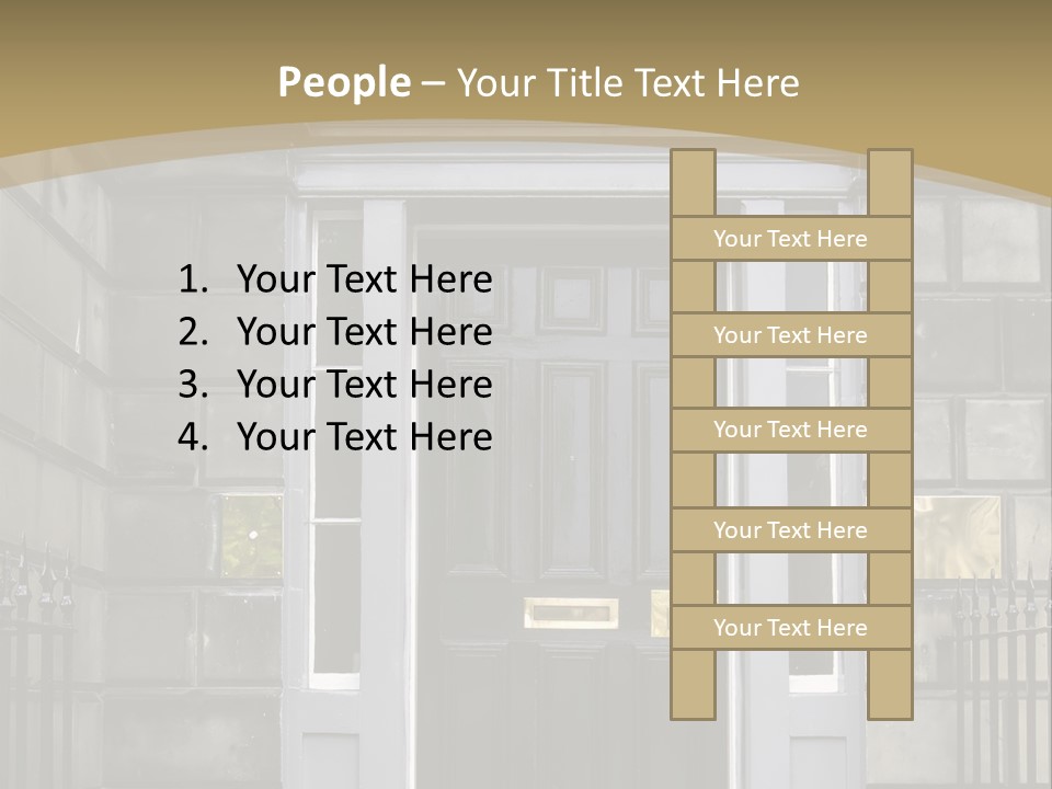 Front Door, Scotland, Uk PowerPoint Template