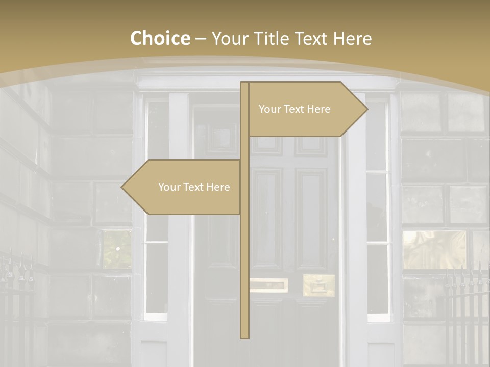 Front Door, Scotland, Uk PowerPoint Template