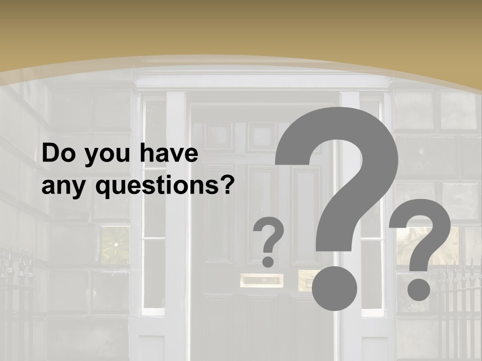 Front Door, Scotland, Uk PowerPoint Template