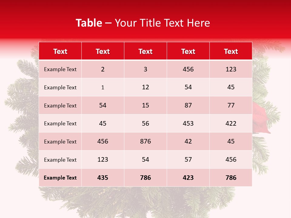 Christmas Wreath Made From Real Pine Boughs Isolated On White Background PowerPoint Template