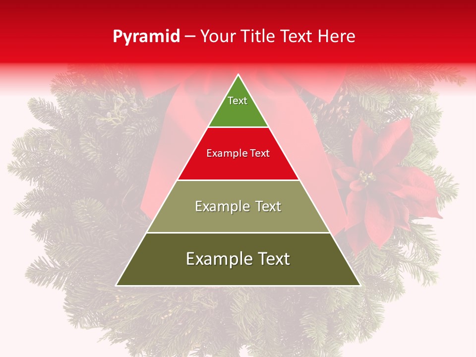 Christmas Wreath Made From Real Pine Boughs Isolated On White Background PowerPoint Template