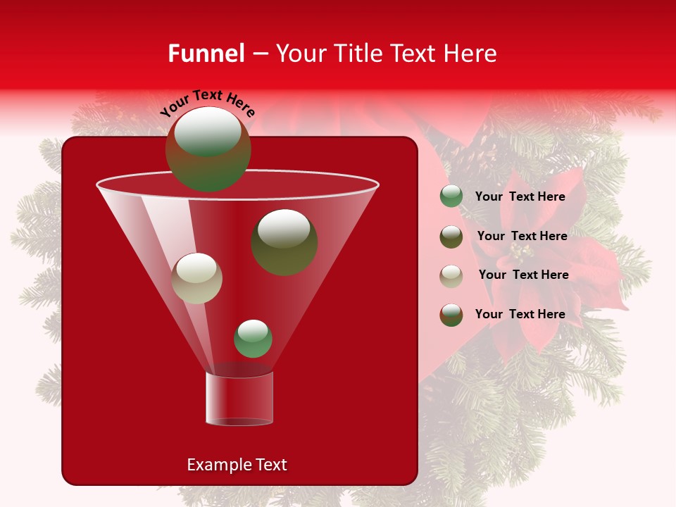 Christmas Wreath Made From Real Pine Boughs Isolated On White Background PowerPoint Template