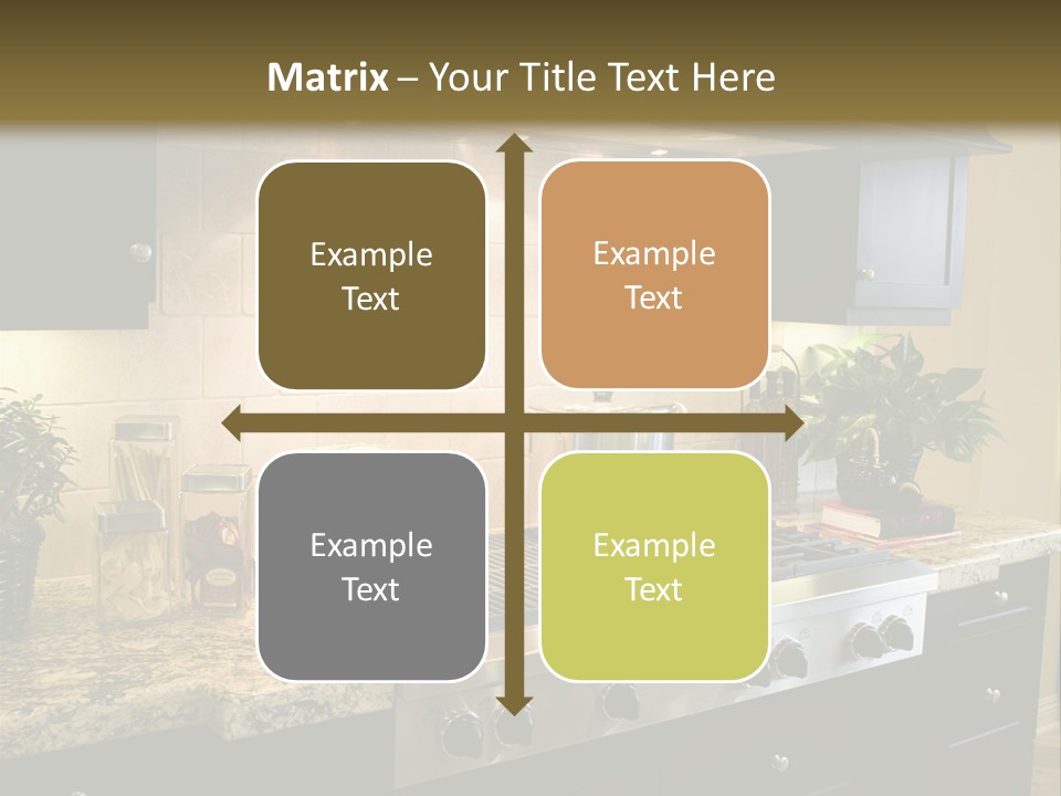 Luxury Kitchen With Modern Stove Close-Up. PowerPoint Template