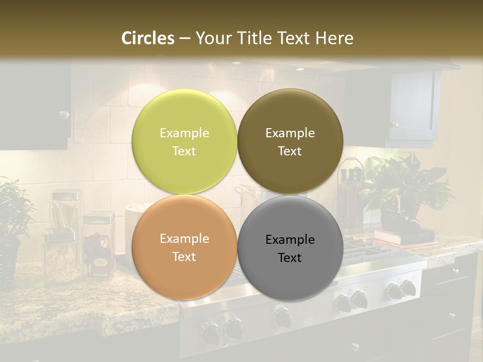 Luxury Kitchen With Modern Stove Close-Up. PowerPoint Template