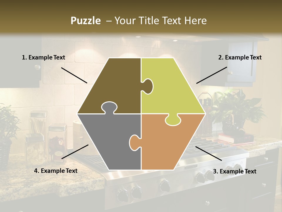 Luxury Kitchen With Modern Stove Close-Up. PowerPoint Template