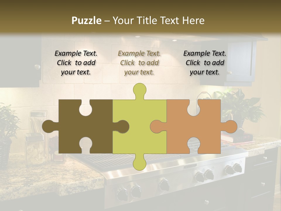 Luxury Kitchen With Modern Stove Close-Up. PowerPoint Template